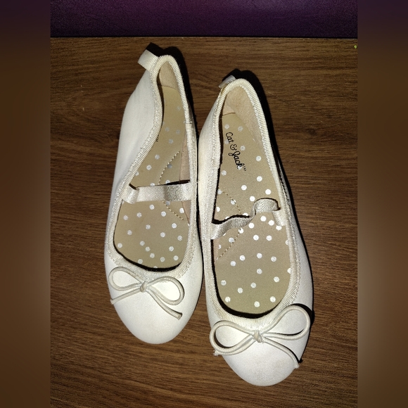 Cat and Jack White Dress Flats Size 10 - Picture 5 of 5